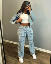 Load image into Gallery viewer, Zipper Fly Pockets Denim Pants
